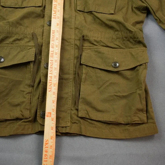 J. Crew M-65 Style Military Field Jacket in OD Green w/ built-in hood. - Picture 7 of 13